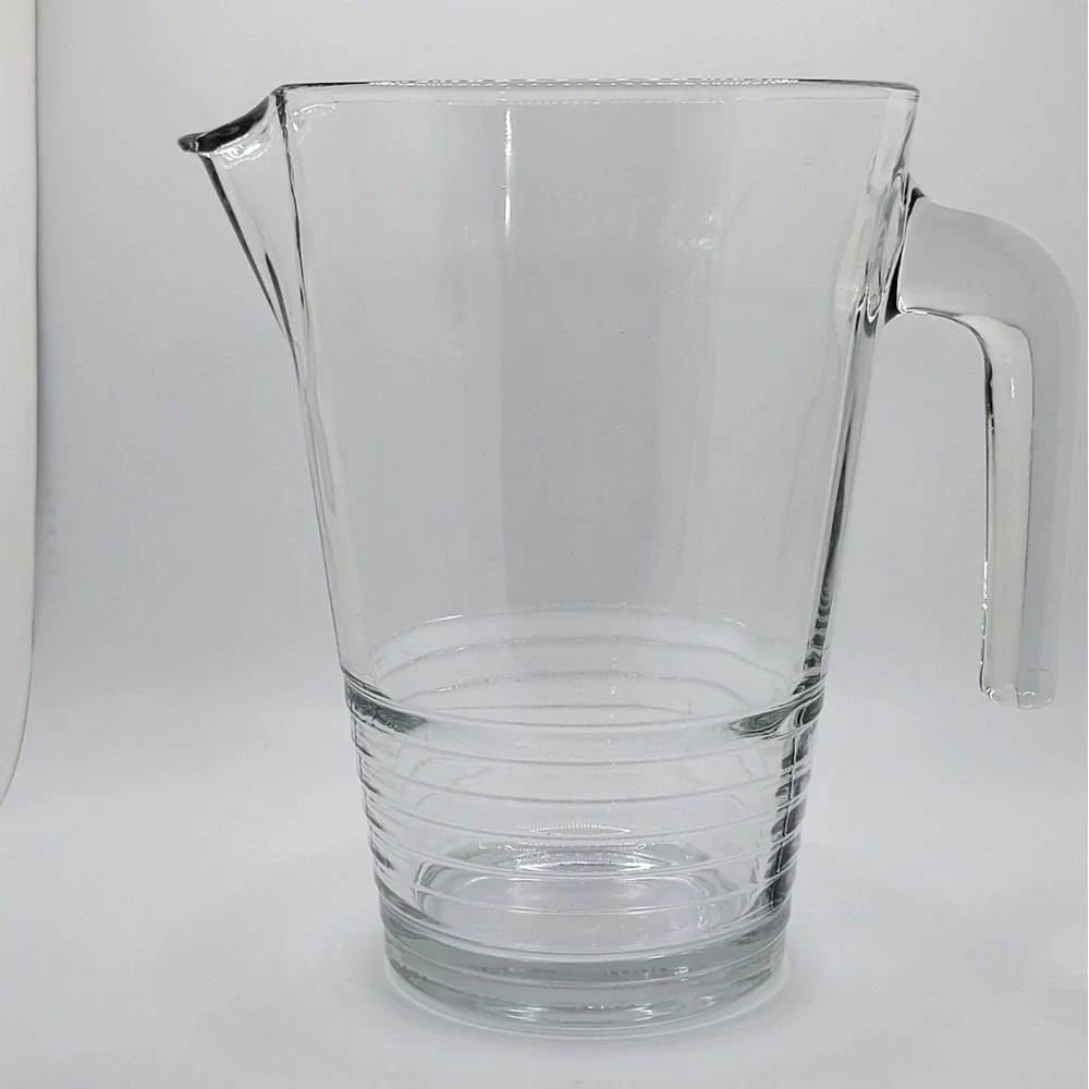 IKEA VANLIG Glass Pitcher Henrik Preutz Ribbed Base 1L‎ Italy MCM 7
